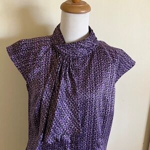 Worthington Purple Patterned Women's Blouse